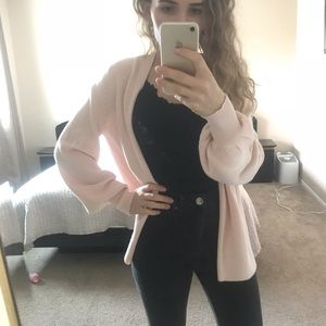 Loft baby pink knit Cardigan Small